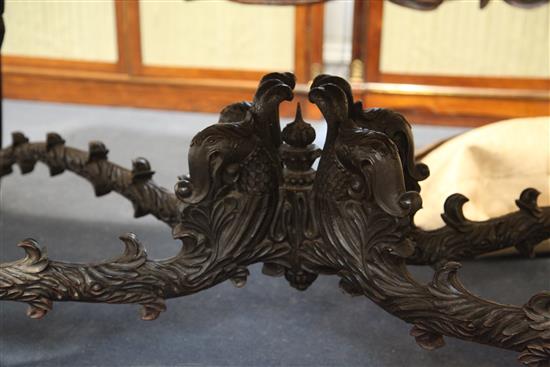 A 19th century Burmese hardwood centre or library table, W.5ft 10in. D.3ft 8in. H.2ft 6in.